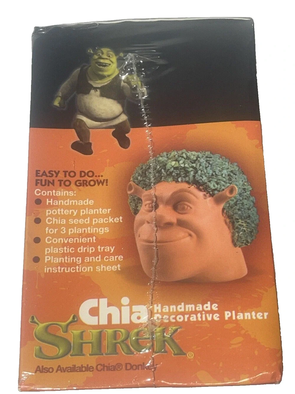 Shrek Chia Pet Handmade Decorative Ceramic Planter DreamWorks 2008 New